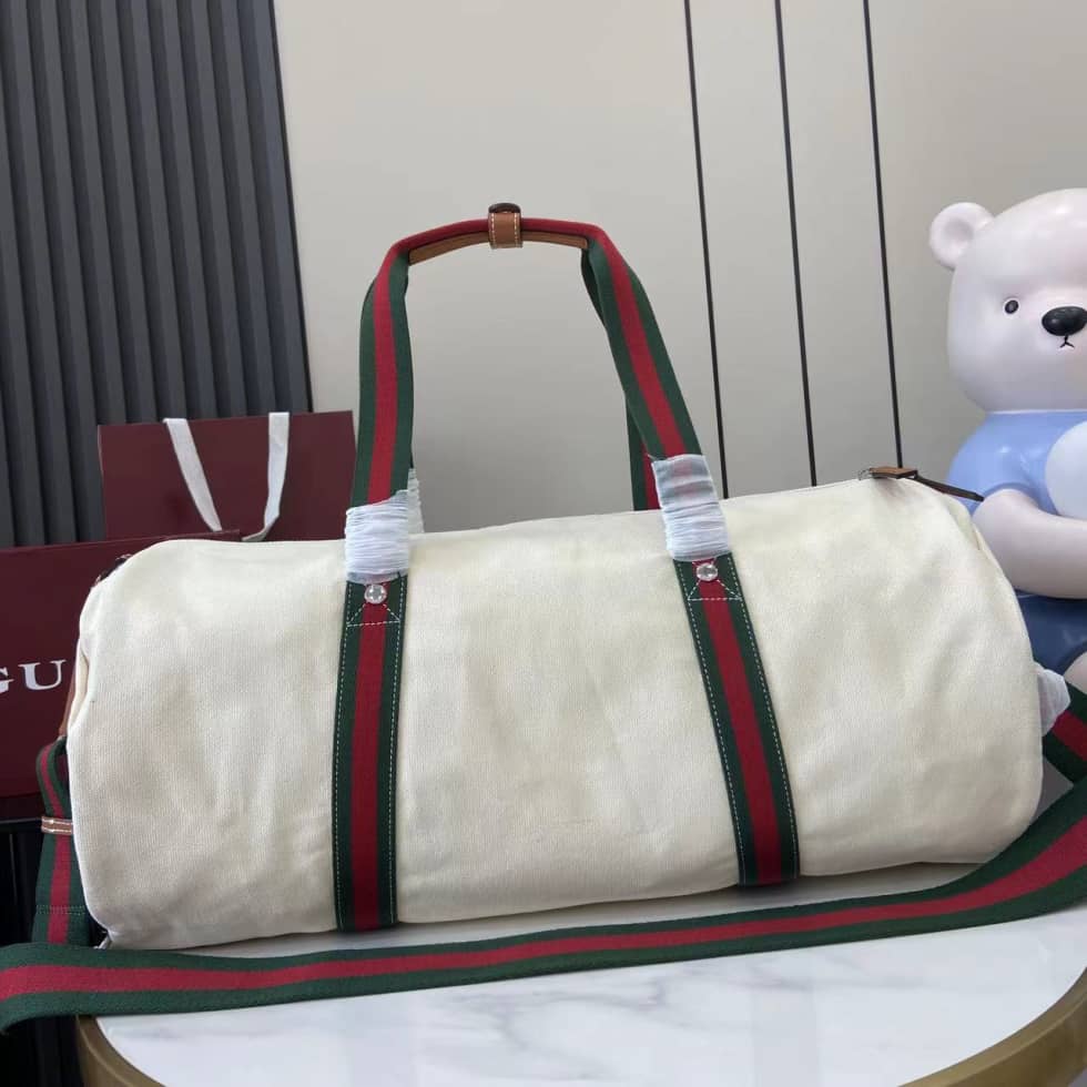 Gucci Mens Canvas White Large Duffle Bag 816866_1_161757 Gucci Mens Canvas White Large Duffle Bag 816866