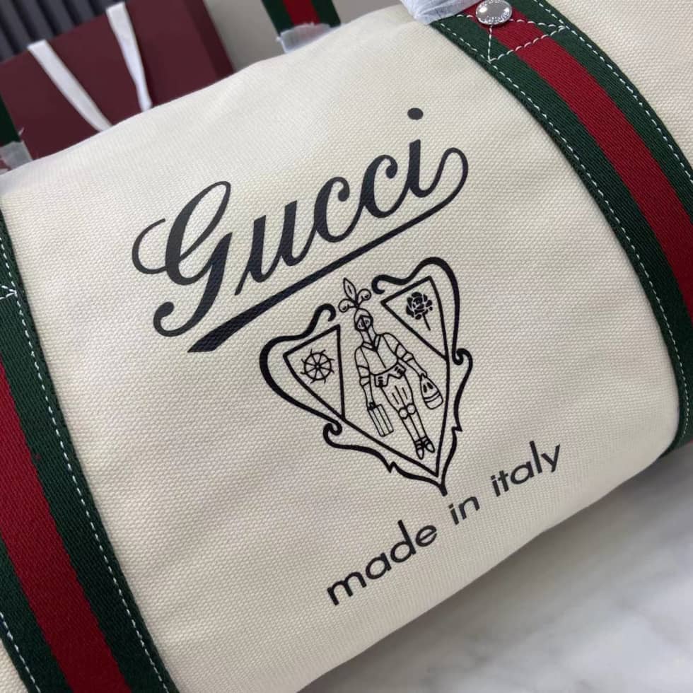 Gucci Mens Canvas White Large Duffle Bag 816866_4_161757 Gucci Mens Canvas White Large Duffle Bag 816866