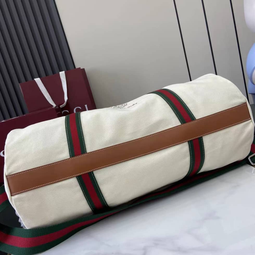 Gucci Mens Canvas White Large Duffle Bag 816866_6_161757 Gucci Mens Canvas White Large Duffle Bag 816866