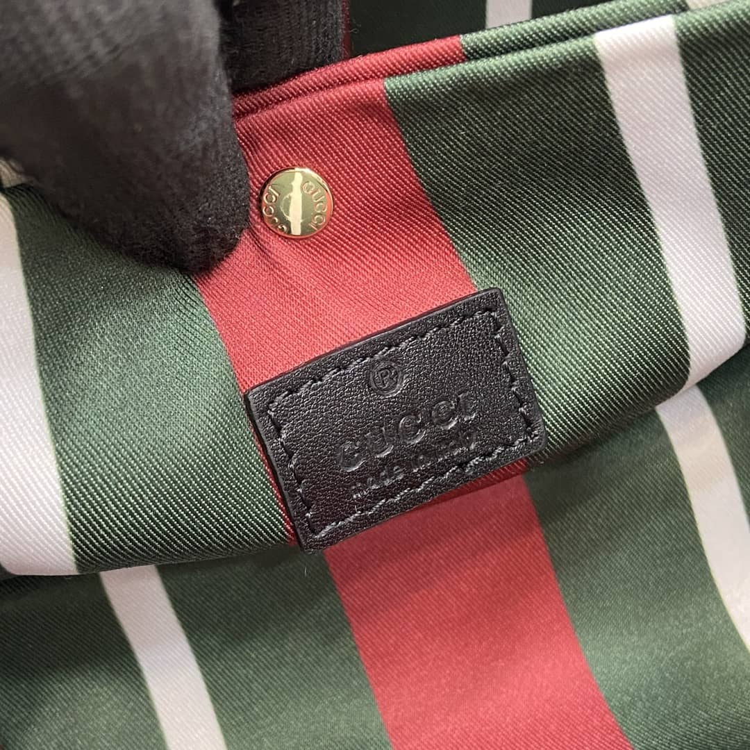 Gucci GG Emblem Beige Black Small Bucket Bag_8_161807 Gucci GG Emblem Beige Black Small Bucket Bag