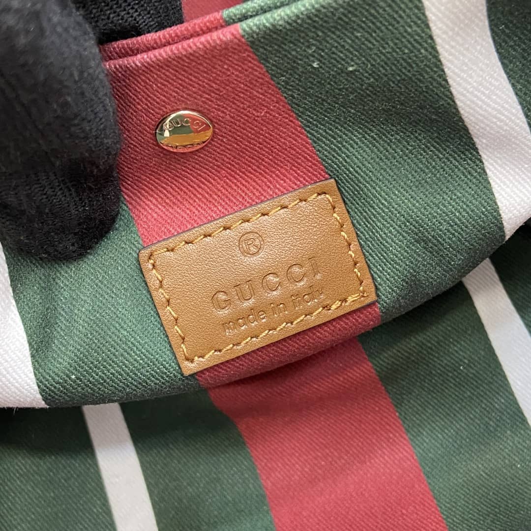 Gucci GG Emblem Small Beige Brown Bucket Bag_8_161837 Gucci GG Emblem Small Beige Brown Bucket Bag