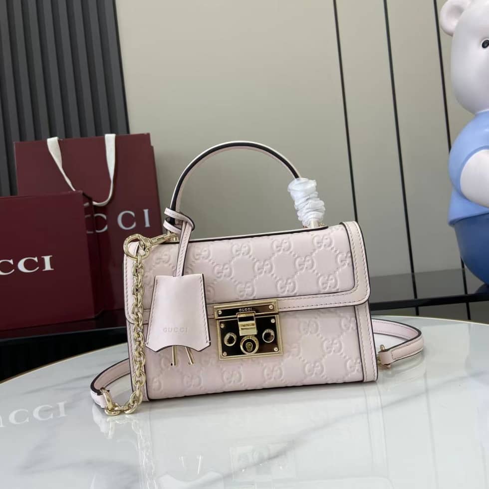 Gucci Padlock Flap Leather Small Pink Bag_10_161847 Gucci Padlock Flap Leather Small Pink Bag