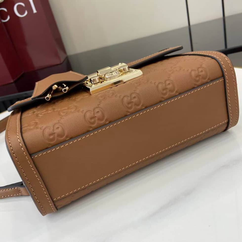 Gucci Padlock Flap Leather Small Brown Bag_3_161857 Gucci Padlock Flap Leather Small Brown Bag