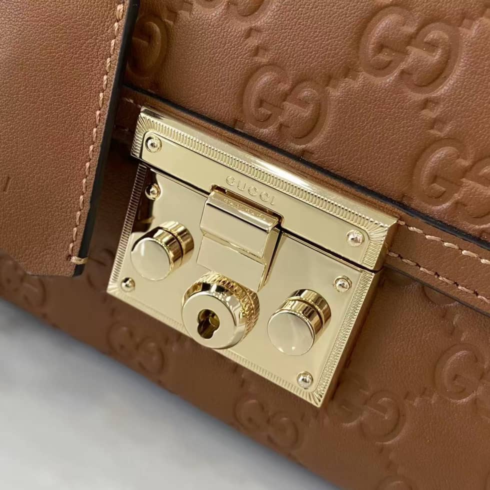 Gucci Padlock Flap Leather Small Brown Bag_5_161857 Gucci Padlock Flap Leather Small Brown Bag
