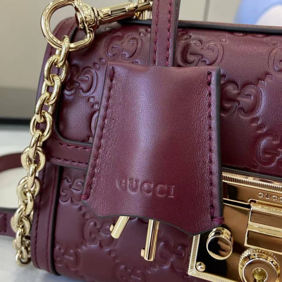 Gucci Padlock Flap Leather Small Burgundy Bag_4_161867 Gucci Padlock Flap Leather Small Burgundy Bag