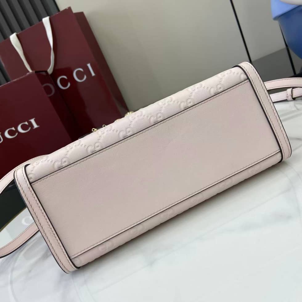 Gucci Padlock Flap Leather Medium Pink Bag_3_161887 Gucci Padlock Flap Leather Medium Pink Bag