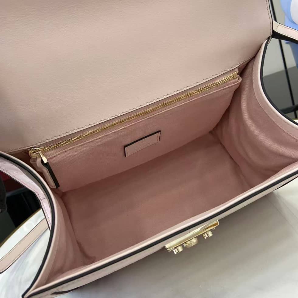 Gucci Padlock Flap Leather Medium Pink Bag_7_161887 Gucci Padlock Flap Leather Medium Pink Bag