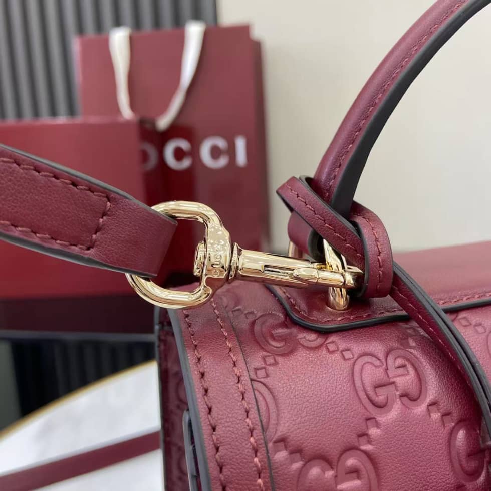 Gucci Padlock Flap Leather Medium Burgundy Bag_4_161907 Gucci Padlock Flap Leather Medium Burgundy Bag