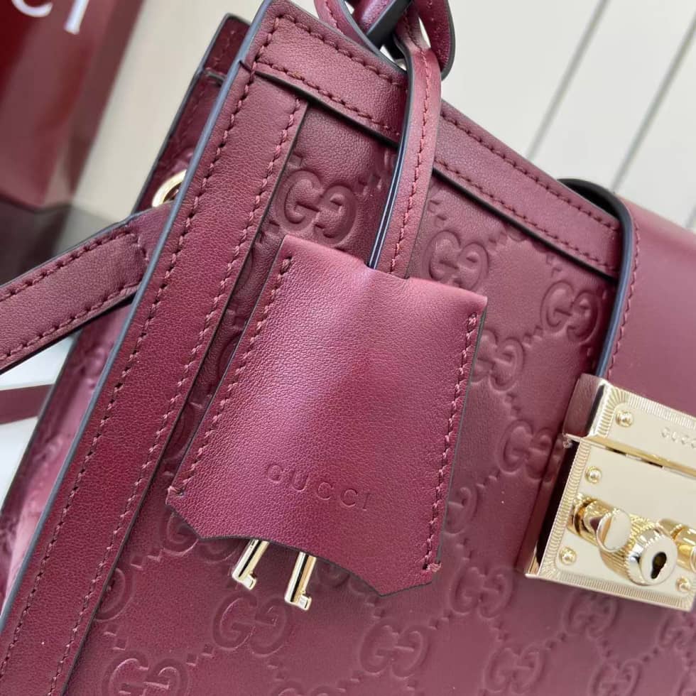 Gucci Padlock Leather Medium Burgundy Top Handle Bag_4_161947 Gucci Padlock Leather Medium Burgundy Top Handle Bag