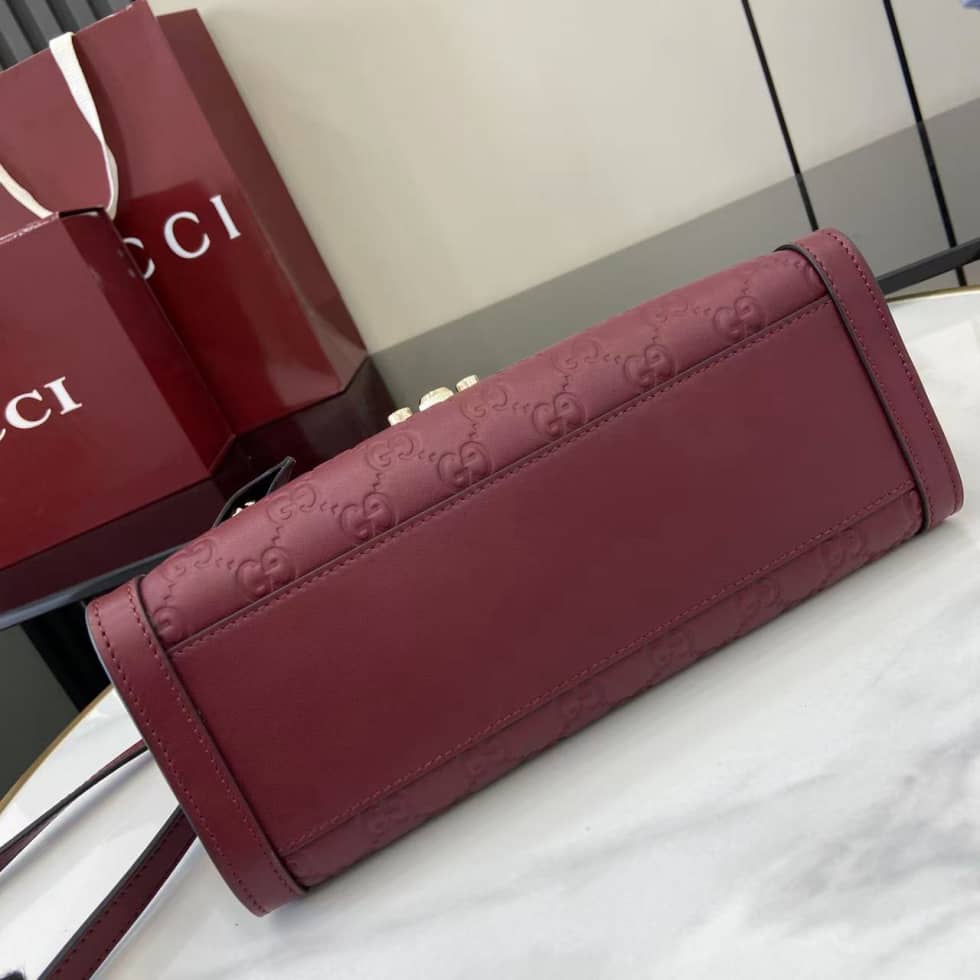 Gucci Padlock Leather Medium Burgundy Top Handle Bag_6_161947 Gucci Padlock Leather Medium Burgundy Top Handle Bag