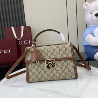Gucci Padlock GG Medium Brown Flap Bag 838998