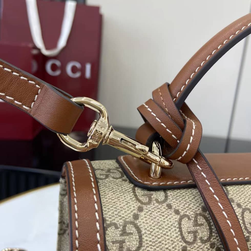 Gucci Padlock GG Medium Brown Flap Bag 838998_4_161977 Gucci Padlock GG Medium Brown Flap Bag 838998