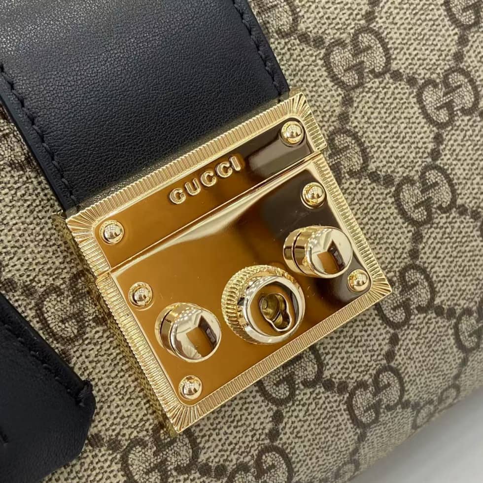 Gucci Padlock GG Small Beige Black Top Handle Bag_4_162007 Gucci Padlock GG Small Beige Black Top Handle Bag