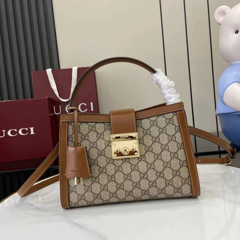 Gucci Padlock GG Medium Beige Brown Top Handle Bag_10_162037 Gucci Padlock GG Medium Beige Brown Top Handle Bag