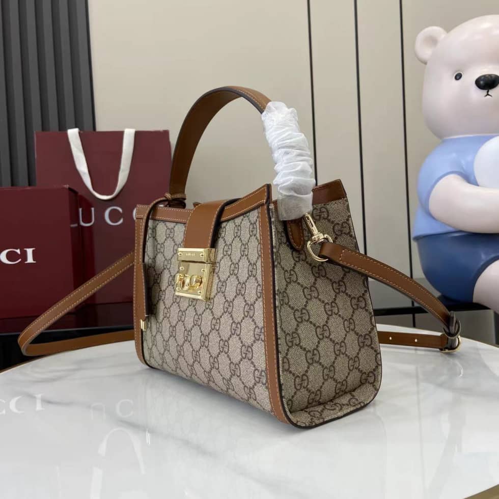 Gucci Padlock GG Medium Beige Brown Top Handle Bag_2_162037 Gucci Padlock GG Medium Beige Brown Top Handle Bag