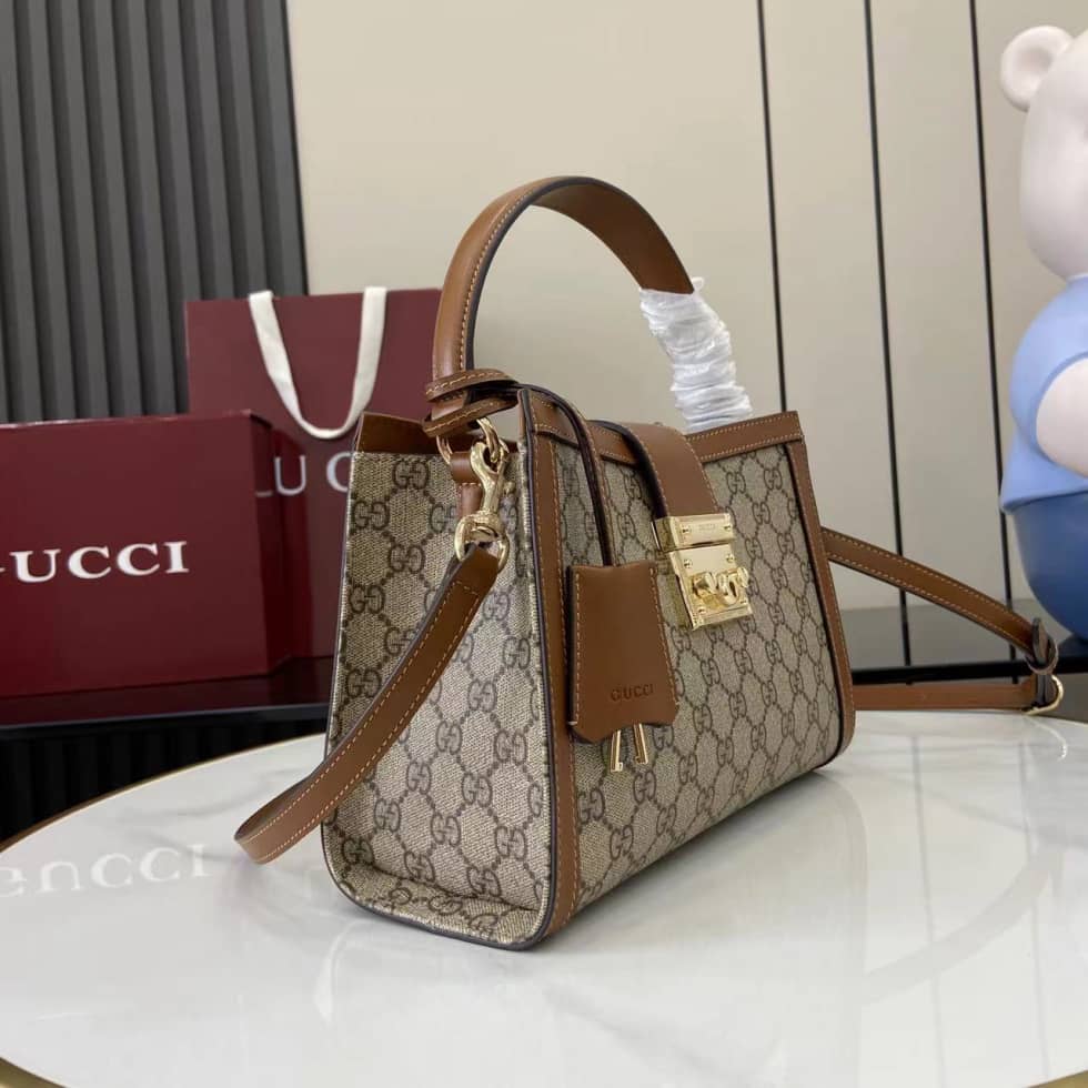 Gucci Padlock GG Medium Beige Brown Top Handle Bag_6_162037 Gucci Padlock GG Medium Beige Brown Top Handle Bag