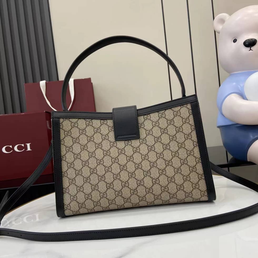 Gucci Padlock Large Beige Black Top Handle Bag_1_162067 Gucci Padlock Large Beige Black Top Handle Bag