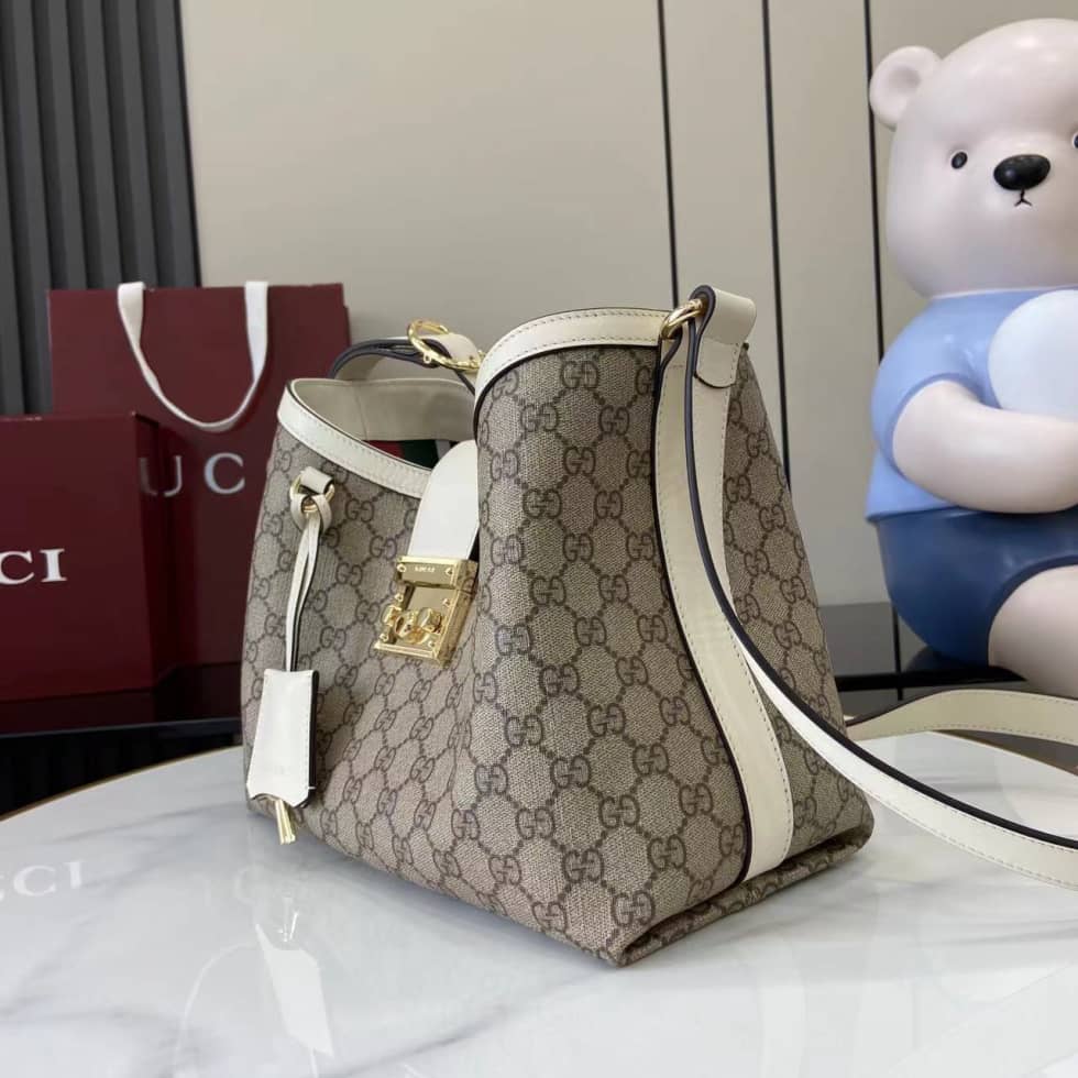 Gucci Padlock GG Medium Beige White Shoulder Bag_2_162077 Gucci Padlock GG Medium Beige White Shoulder Bag