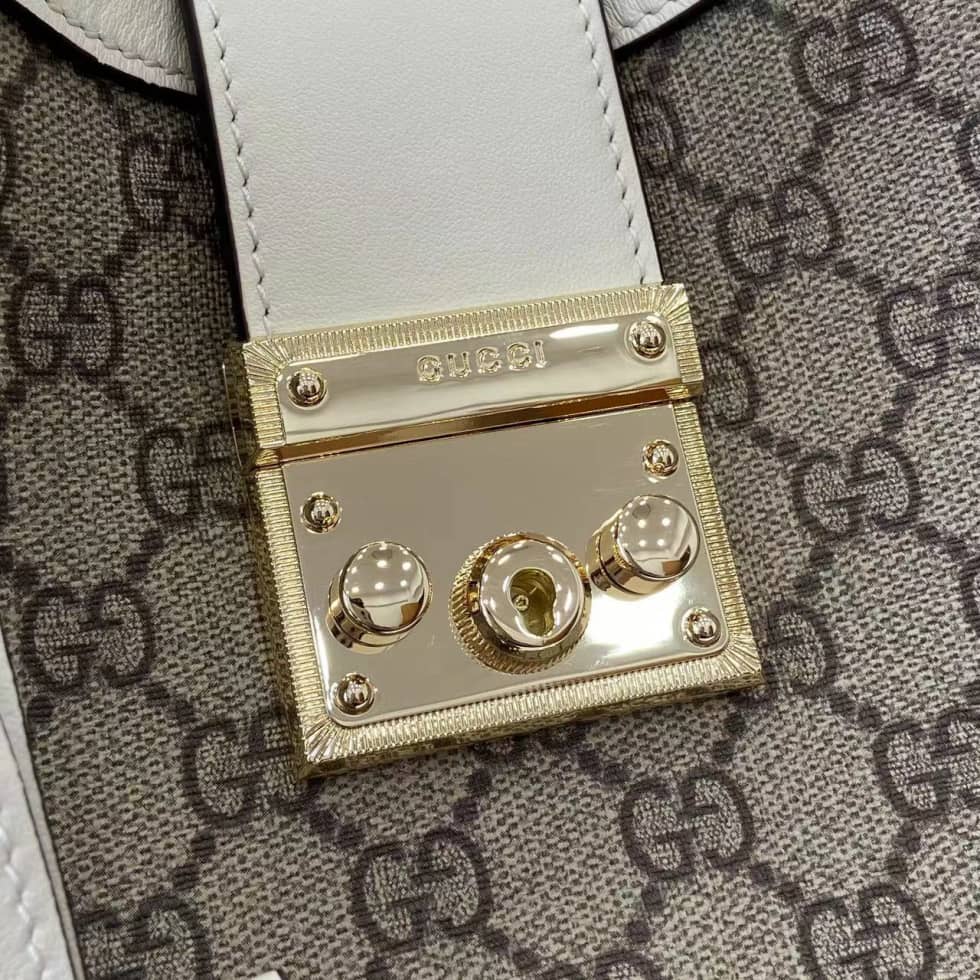 Gucci Padlock GG Medium Beige White Shoulder Bag_4_162077 Gucci Padlock GG Medium Beige White Shoulder Bag