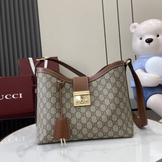 Gucci Padlock GG Medium Beige Brown Shoulder Bag