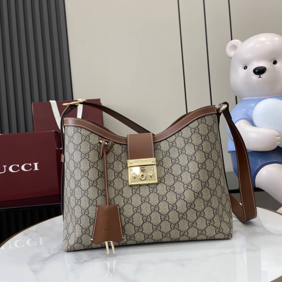 Gucci Padlock GG Medium Beige Brown Shoulder Bag_10_162087 Gucci Padlock GG Medium Beige Brown Shoulder Bag