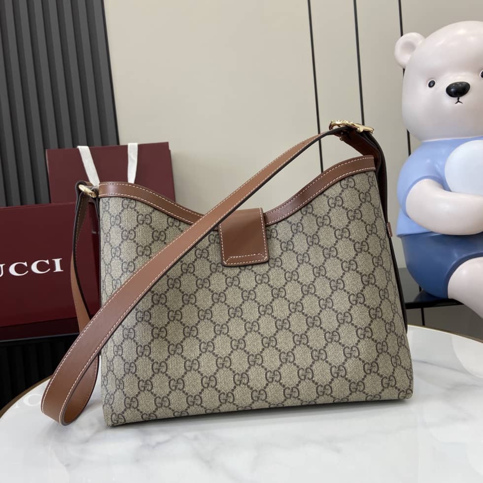 Gucci Padlock GG Medium Beige Brown Shoulder Bag_1_162087 Gucci Padlock GG Medium Beige Brown Shoulder Bag
