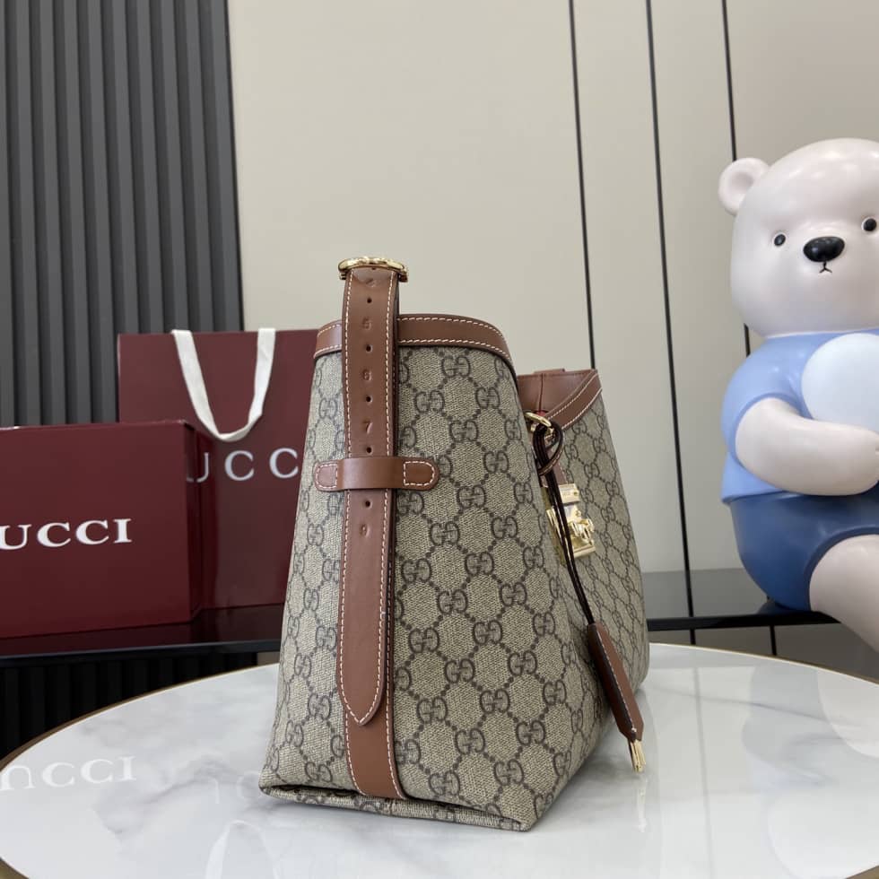 Gucci Padlock GG Medium Beige Brown Shoulder Bag_2_162087 Gucci Padlock GG Medium Beige Brown Shoulder Bag