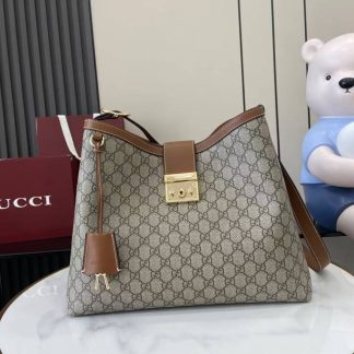 Gucci Padlock GG Large Beige Brown Shoulder Bag