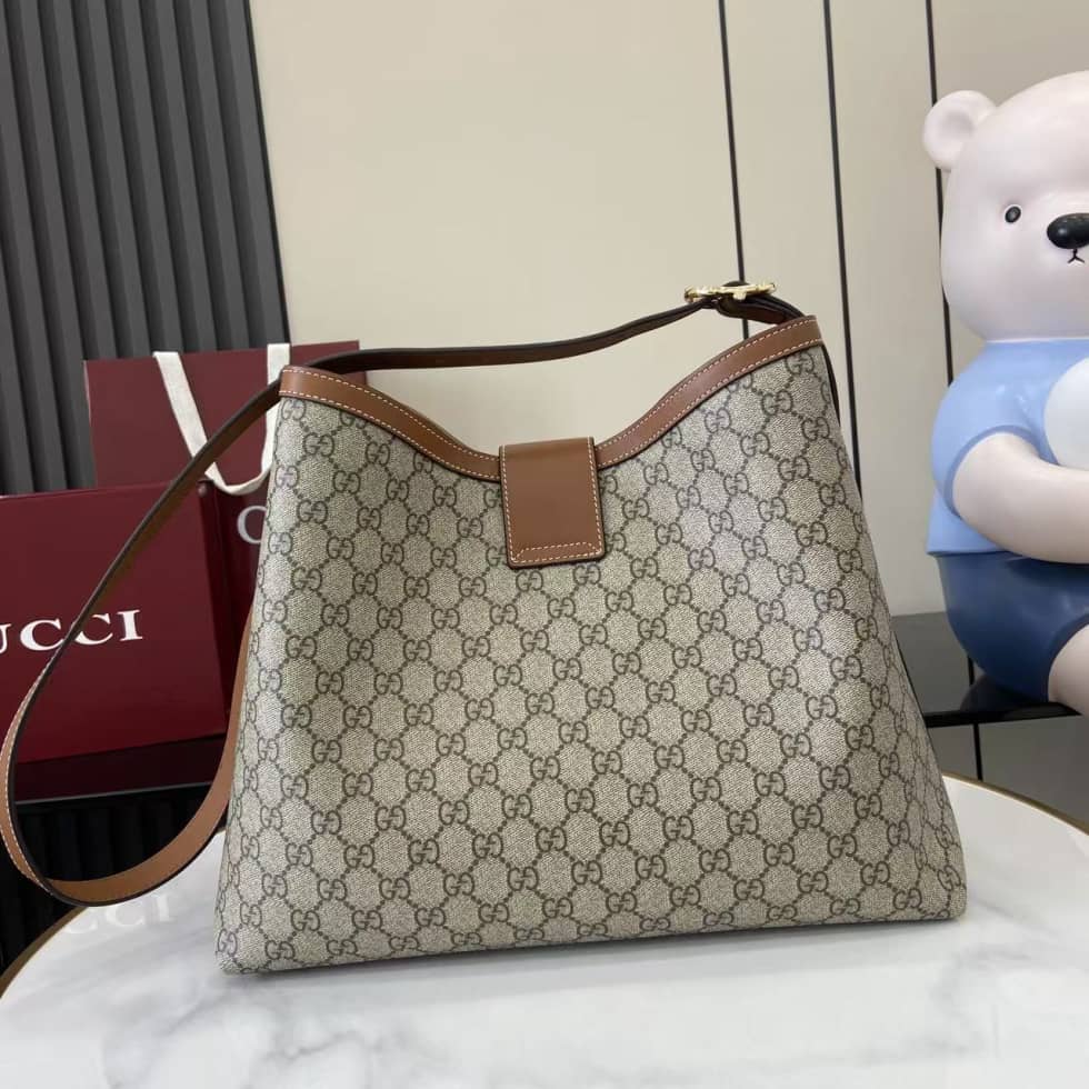 Gucci Padlock GG Large Beige Brown Shoulder Bag_1_162107 Gucci Padlock GG Large Beige Brown Shoulder Bag