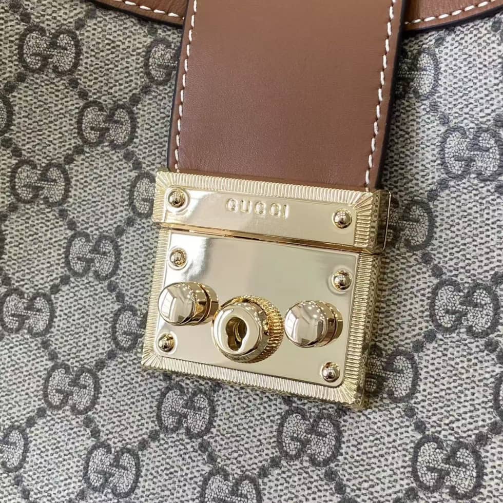Gucci Padlock GG Large Beige Brown Shoulder Bag_5_162107 Gucci Padlock GG Large Beige Brown Shoulder Bag