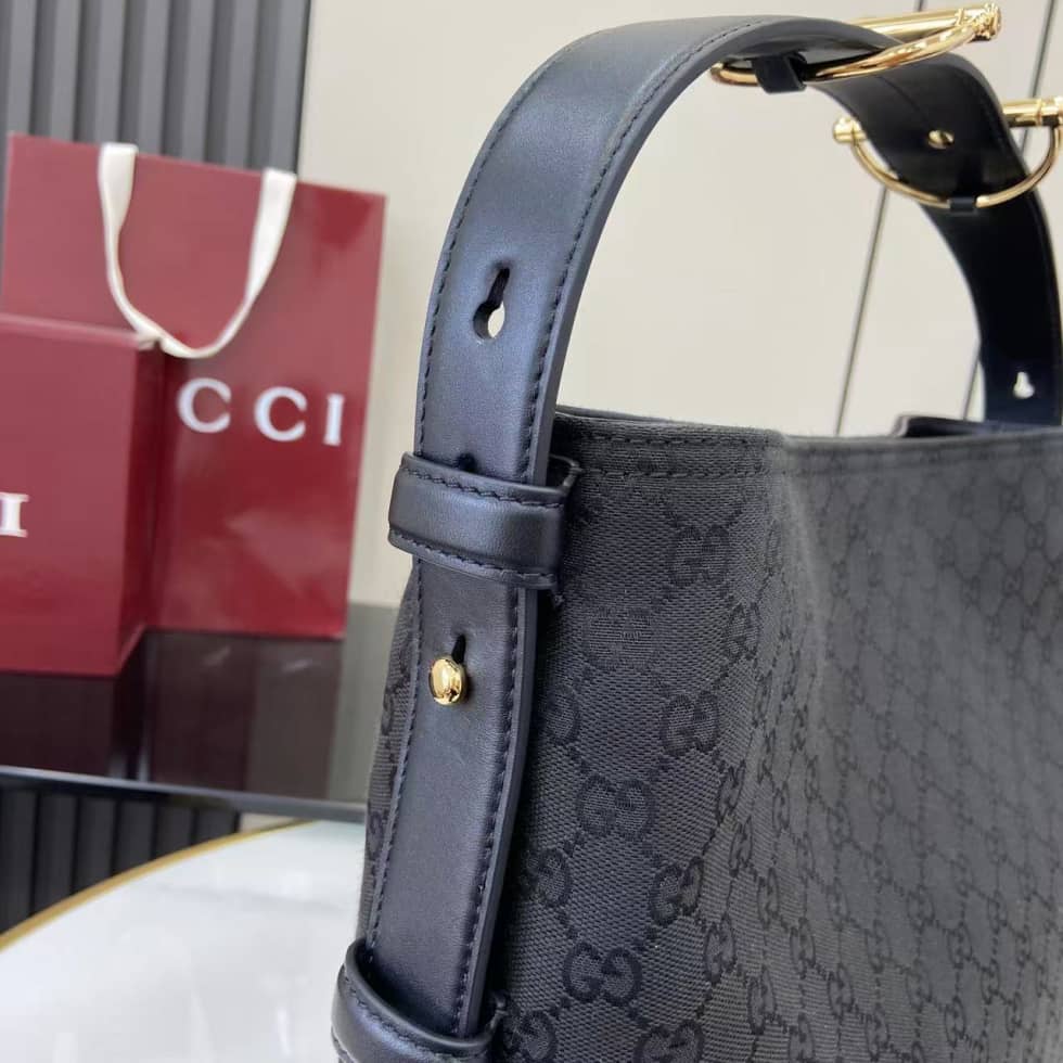 Gucci Beatrix GG Medium Black Shoulder Bag 850926_6_162197 Gucci Beatrix GG Medium Black Shoulder Bag 850926