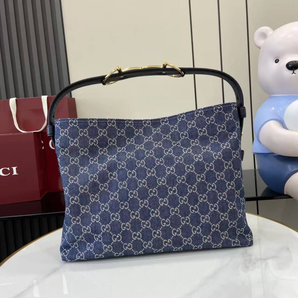 Gucci Beatrix Denim Medium Blue Shoulder Bag_10_162227 Gucci Beatrix Denim Medium Blue Shoulder Bag