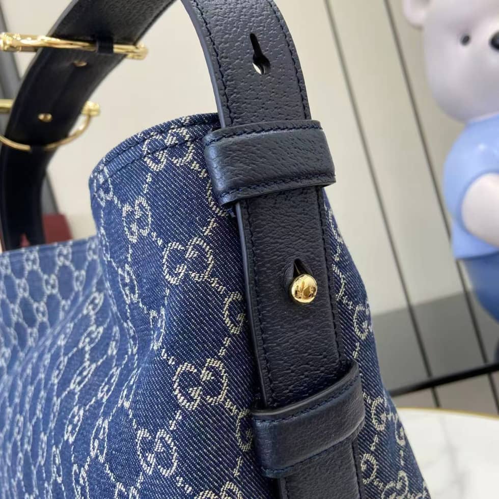 Gucci Beatrix Denim Medium Blue Shoulder Bag_4_162227 Gucci Beatrix Denim Medium Blue Shoulder Bag