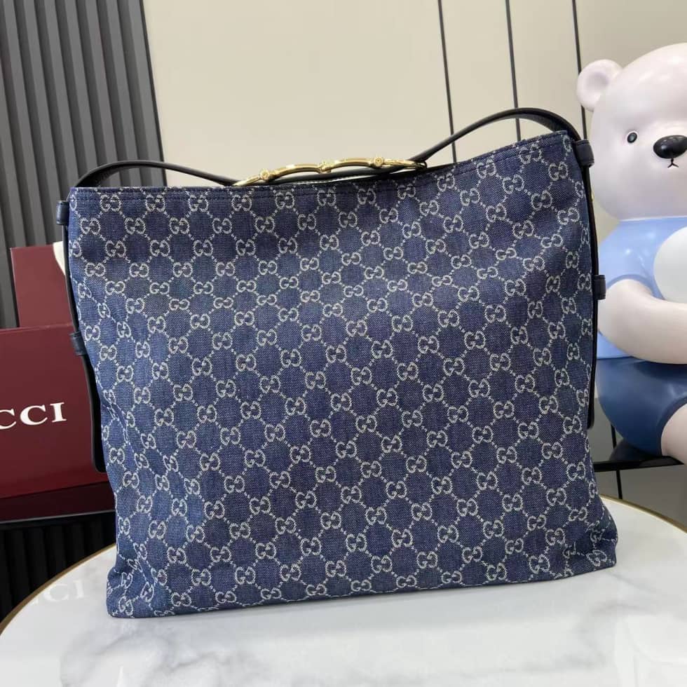 Gucci Beatrix Denim Large Blue Tote Bag 850546_1_162247 Gucci Beatrix Denim Large Blue Tote Bag 850546