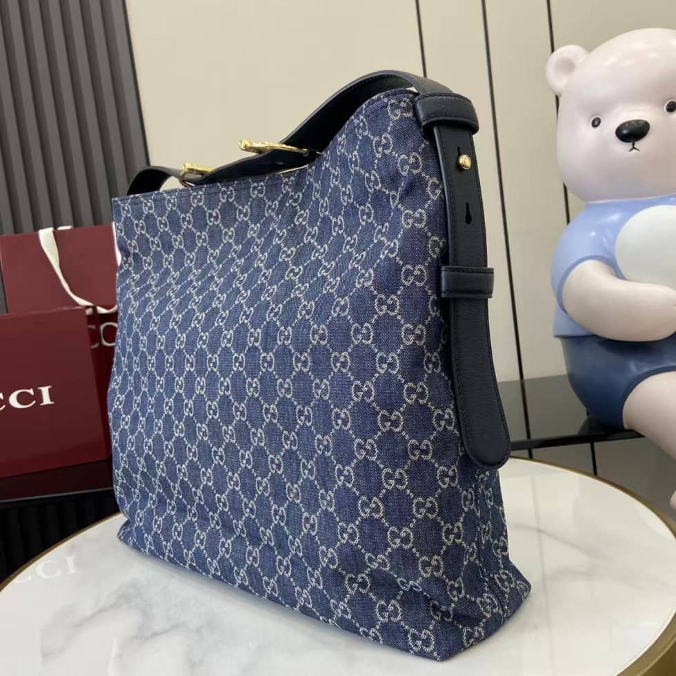 Gucci Beatrix Denim Large Blue Tote Bag 850546_2_162247 Gucci Beatrix Denim Large Blue Tote Bag 850546