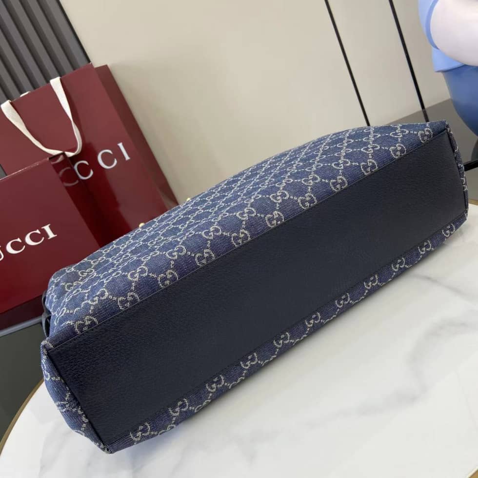 Gucci Beatrix Denim Large Blue Tote Bag 850546_3_162247 Gucci Beatrix Denim Large Blue Tote Bag 850546