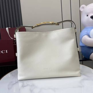 Gucci Beatrix Leather Medium White Shoulder Bag