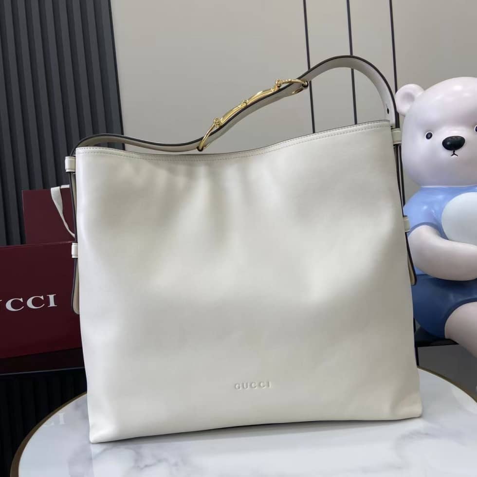 Gucci Beatrix Leather Large White Tote Bag 850546_10_162267 Gucci Beatrix Leather Large White Tote Bag 850546
