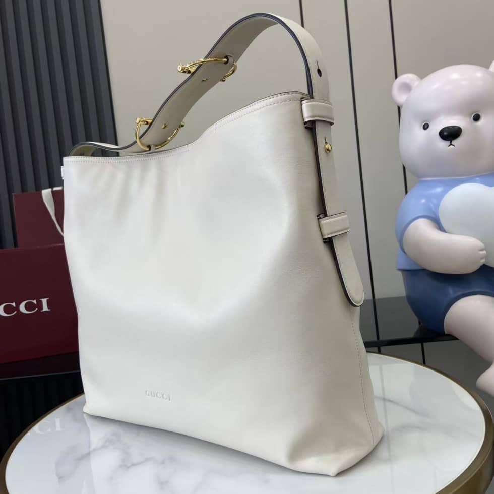 Gucci Beatrix Leather Large White Tote Bag 850546_2_162267 Gucci Beatrix Leather Large White Tote Bag 850546