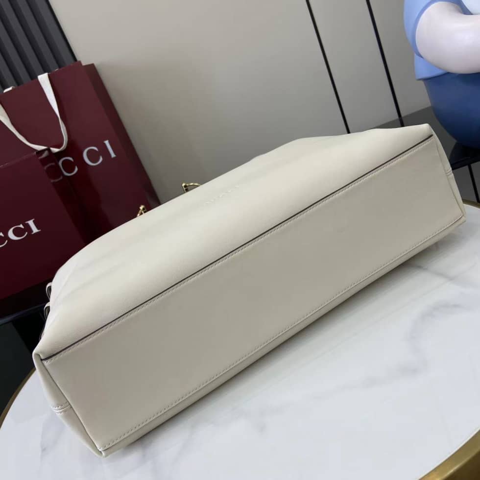 Gucci Beatrix Leather Large White Tote Bag 850546_3_162267 Gucci Beatrix Leather Large White Tote Bag 850546