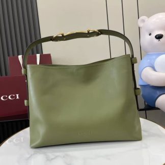 Gucci Beatrix Leather Medium Green Shoulder Bag
