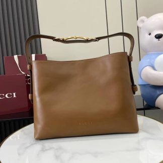 Gucci Beatrix Leather Medium Brown Shoulder Bag