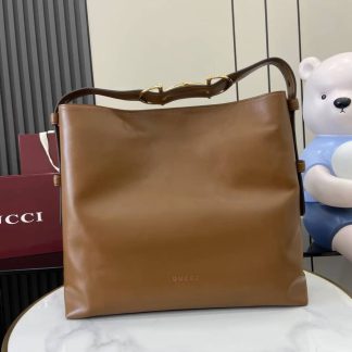 Gucci Beatrix Leather Large Brown Tote Bag 850546