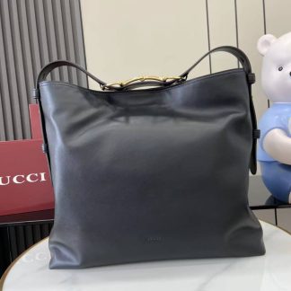 Gucci Beatrix Leather Large Black Tote Bag 850546