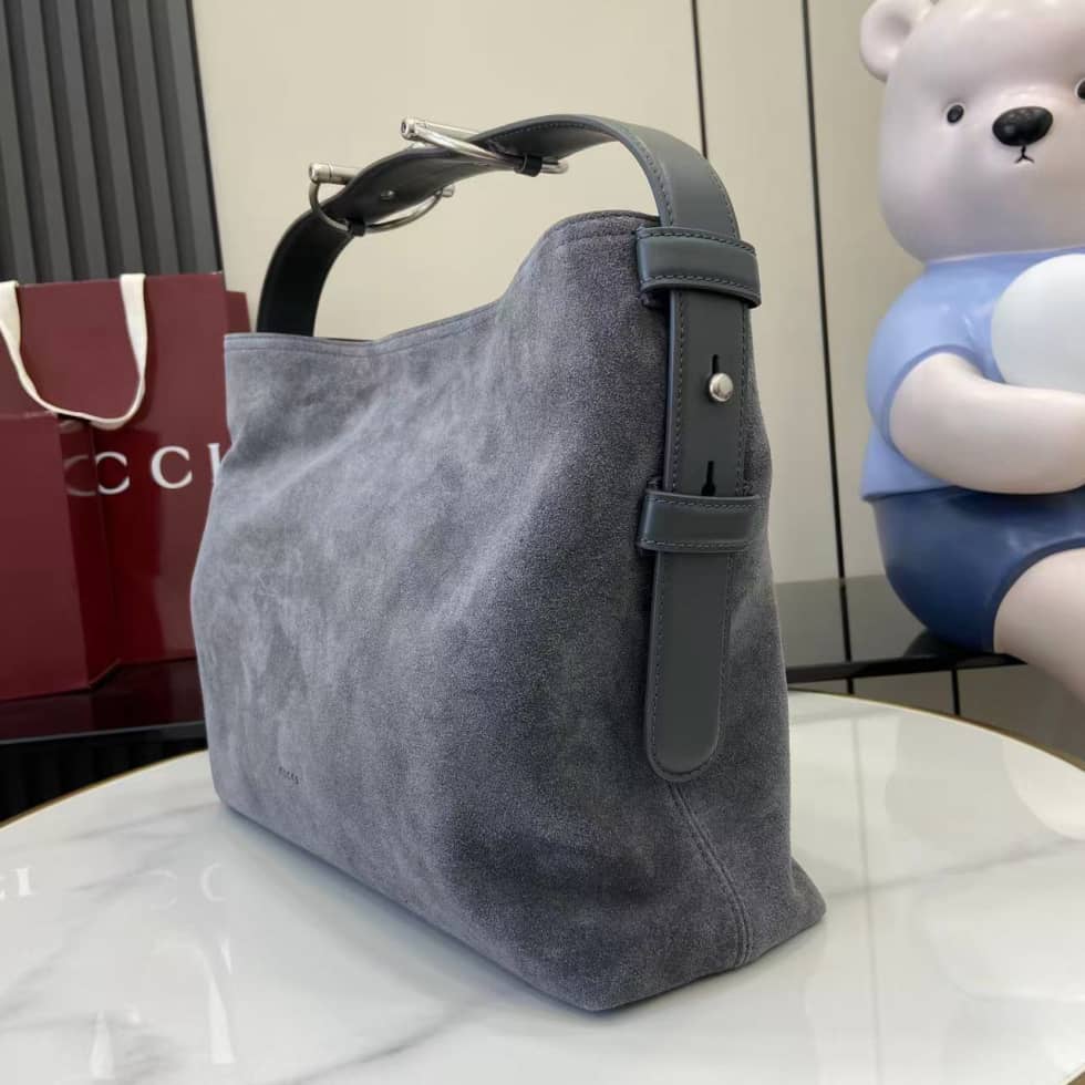 Gucci Beatrix Suede Medium Gray Shoulder Bag_2_162347 Gucci Beatrix Suede Medium Gray Shoulder Bag