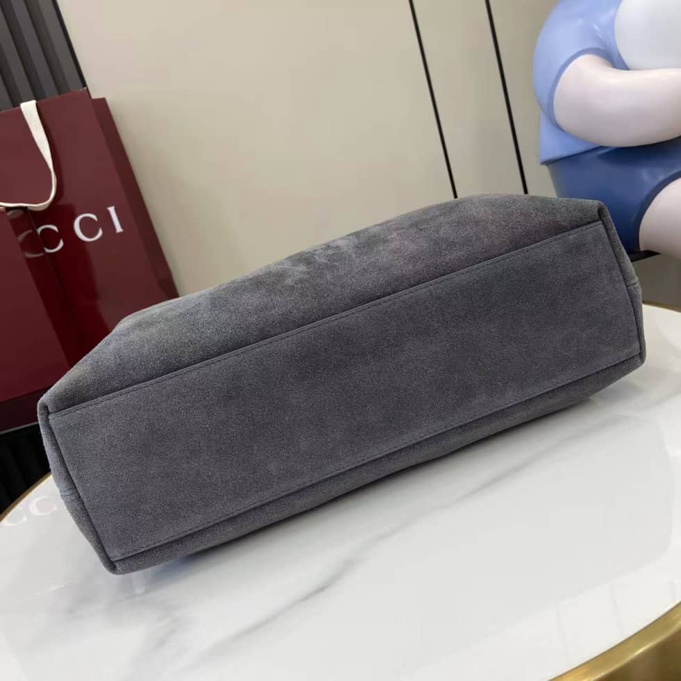 Gucci Beatrix Suede Medium Gray Shoulder Bag_3_162347 Gucci Beatrix Suede Medium Gray Shoulder Bag
