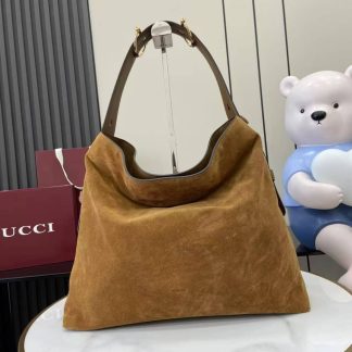 Gucci Beatrix Suede Large Brown Tote Bag 850546
