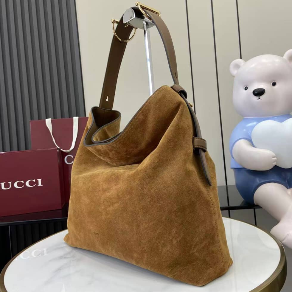 Gucci Beatrix Suede Large Brown Tote Bag 850546_2_162357 Gucci Beatrix Suede Large Brown Tote Bag 850546