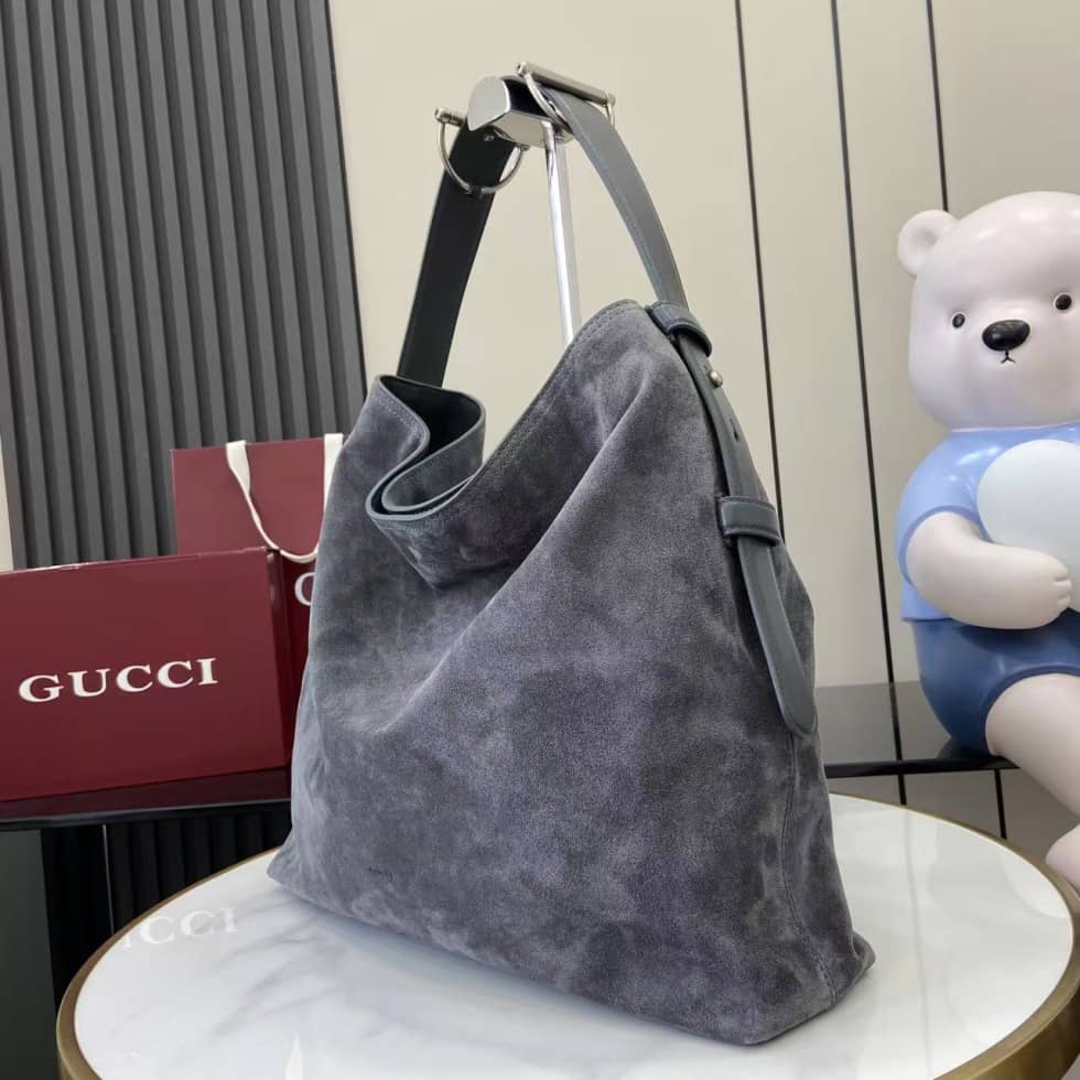 Gucci Beatrix Suede Large Gray Tote Bag 850546_2_162367 Gucci Beatrix Suede Large Gray Tote Bag 850546
