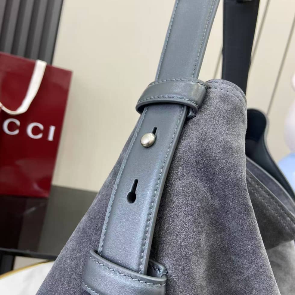 Gucci Beatrix Suede Large Gray Tote Bag 850546_4_162367 Gucci Beatrix Suede Large Gray Tote Bag 850546